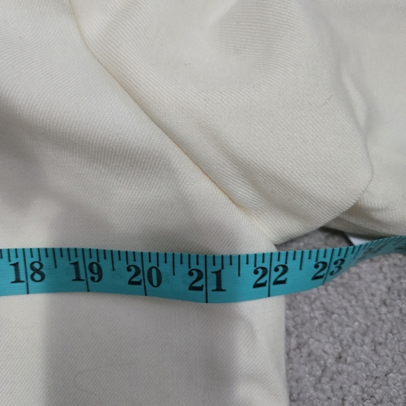 Mr. LEONARD VINTAGE Cream/Pale Yellow Virgin Wool Women's Jacket.Size L/XL - Picture 10 of 12